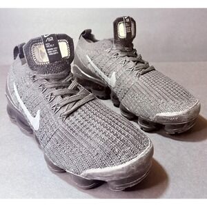 Nike Air Vapormax Flyknit Running Shoes Womens Size 7 Black Triple Black Sneaker